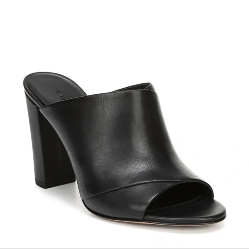 Vince heath cross strap sandal black leather size 9.5